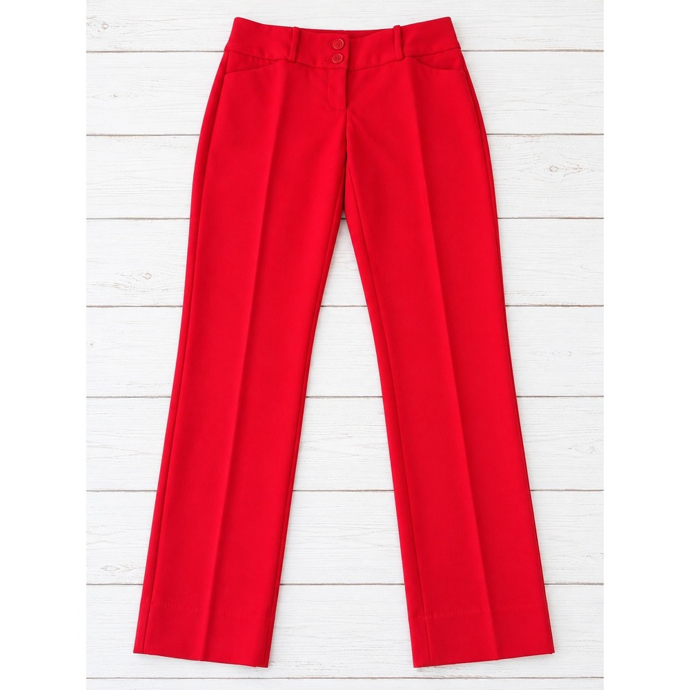The Limited Pencil Pant Red Ankle Length Low Rise Work Trouser Career Office 0R